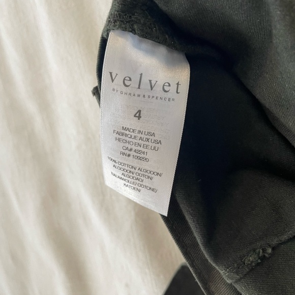 Velvet by Graham & Spencer Brylie Sanded Twill Utility Pant Cypress Barrel EUC - Picture 10 of 10